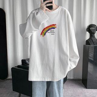 Rainbow Printed Long-sleeve T-shirt