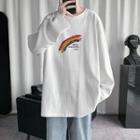 Rainbow Printed Long-sleeve T-shirt