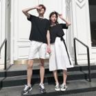 Couple Matching Short-sleeve T-shirt / A-line Skirt / Shorts / Set