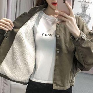 Fleece Lined Snap Button Jacket