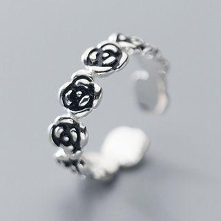 925 Sterling Silver Heart Open Ring S925 Silver - Ring - One Size