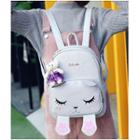 Cat Faux Leather Backpack With Bear Charm
