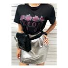 Dark-rose Print T-shirt