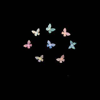 Set Of 8 : Butterfly Earring Set Of 9 - Pink & Blue & Purple & Yellow - One Size