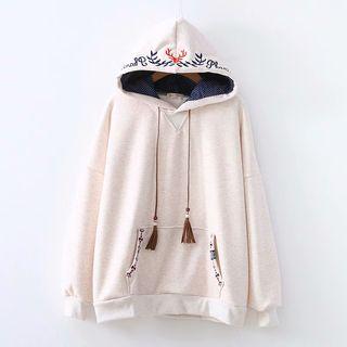 Drawstring Hoodie / Mock Two-piece Pullover