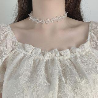 Faux Crystal Necklace Bm0238 - Transparent - One Size