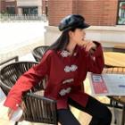 Frog-buttoned Loose-fit Jacket