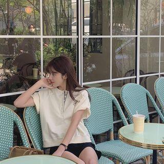 Love Heart Embroidery Henley
