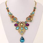 Jeweled Necklace Gold - One Size