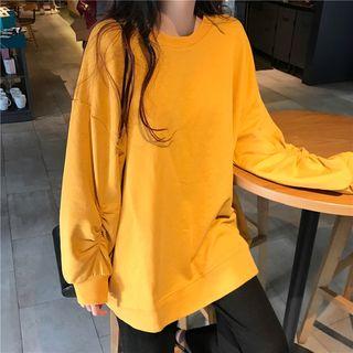 Ruched Sleeve Sweatshirt