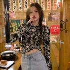 Long-sleeve Asymmetrical Dyed T-shirt