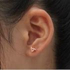 Triangle Rhinestone Silver Earring