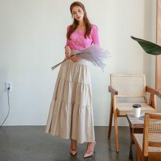 Tiered Maxi Cancan Skirt