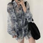 Tie-dyed Shirt Gray - One Size