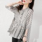 Dotted Loose Fit Chiffon Blouse