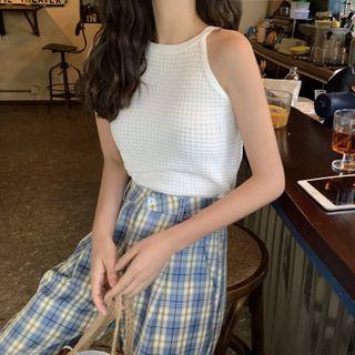 Plain Halter-neck Top