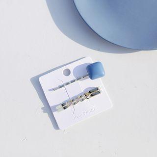 Resin Square Metal Hair Pin