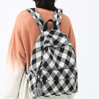Set: Gingham Backpack + Bag Charm