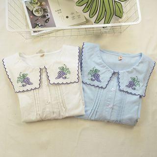 Grape Embroidered Blouse