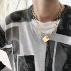 Lock Chain Necklace As Shown In Figure - One Size