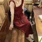 Overall Midi A-line Dress / Knit Top