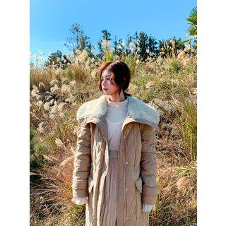 Faux-fur Collar Quilted Parka