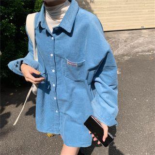 Corduroy Wide Long-sleeve Shirt