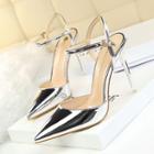 Wet-look High-heel Sandals