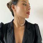 Chained Earring 2364 - 1 Pc - Gold - One Size