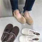 Beaded Fleece Mary Jane Shoes