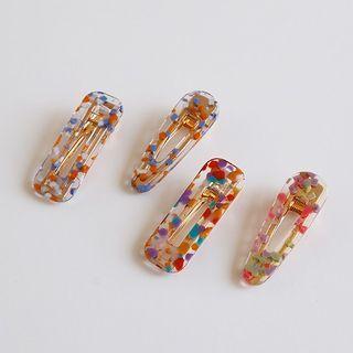 Dotted Transparent Hair Clip