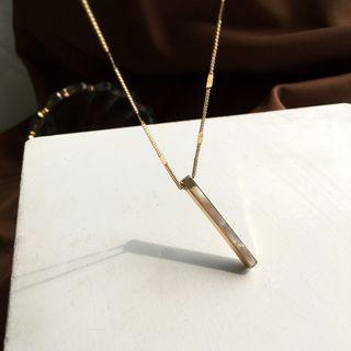 Alloy Bar Pendant Necklace 1 Pc - As Shown In Figure - One Size