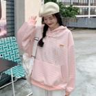 Lettering Quilted Hoodie