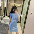 Short-sleeve Mini Bodycon Polo Dress