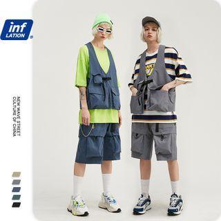 Unisex Multi-pocket Loose Vest / Shorts