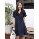 Frilled-detail Tie-waist Dress