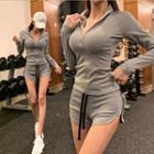 Set: Zip Jacket + Sweatshorts