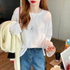 Long-sleeve Cartoon Print T-shirt (various Designs)