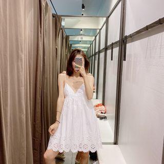 Pointelle Strappy A-line Dress