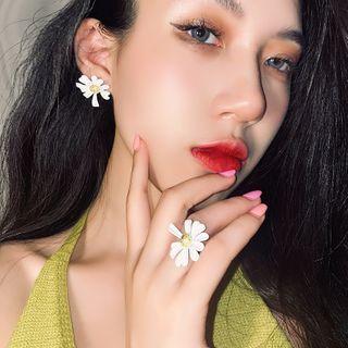 Alloy Daisy Open Ring