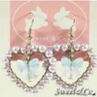 Sweet Lover Purple Heart Butterfly Earrings