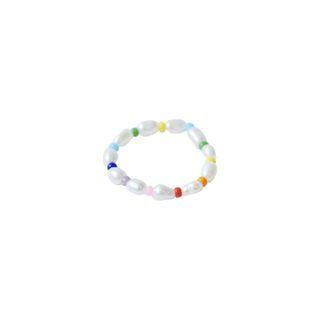 Real-pearl Beaded Ring One Size