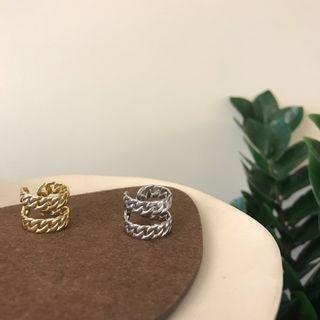 Chain Sterling Silver Layered Open Ring
