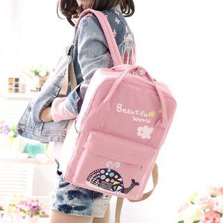 Whale Print Backpack