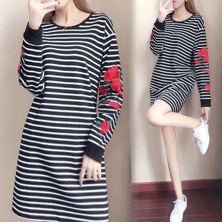 Pullover Striped A-line Dress