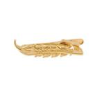 Fashion Simple Plated Gold Feather Tie Clip Golden - One Size