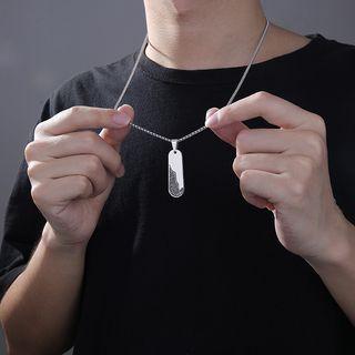 Chunky Chain Pattern Necklace Silver - One Size