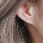 Triangle Stud Earring 1 Pair - Silver - One Size