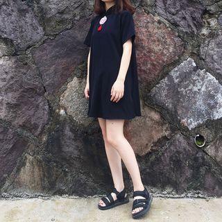 Tasseled Short-sleeve Cheongsam