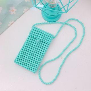 Bead Crossbody Pouch Mint Green - One Size